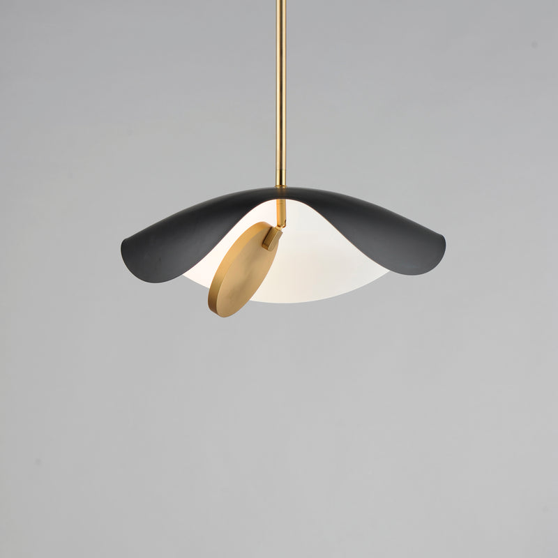 ET2 E24964-WTBKGLD Carmen 16" LED Pendant | Black / Gold