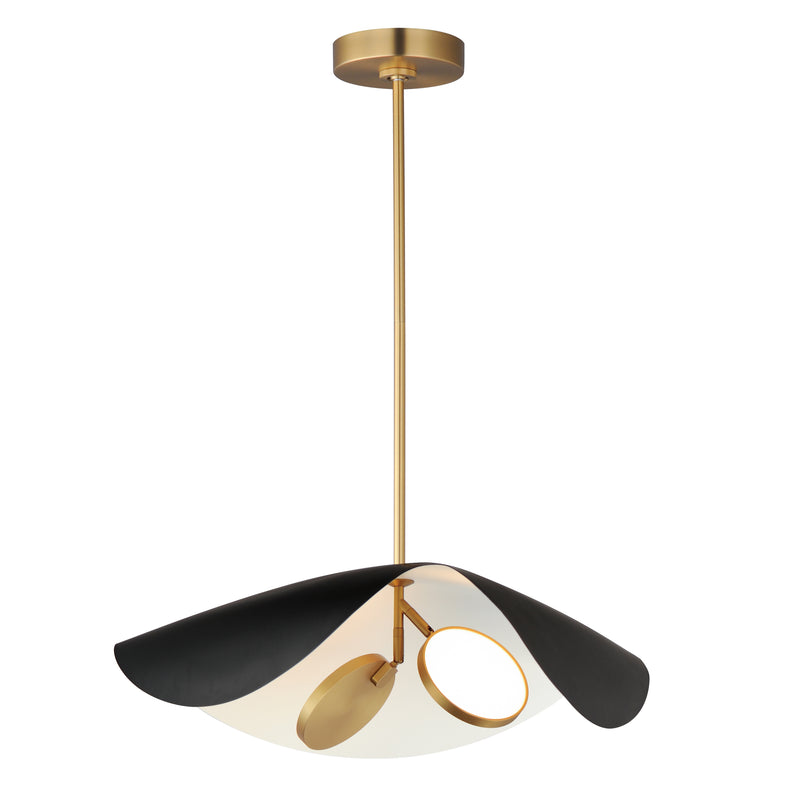 ET2 E24966-WTBKGLD Carmen 24" LED Pendant | Black / Gold