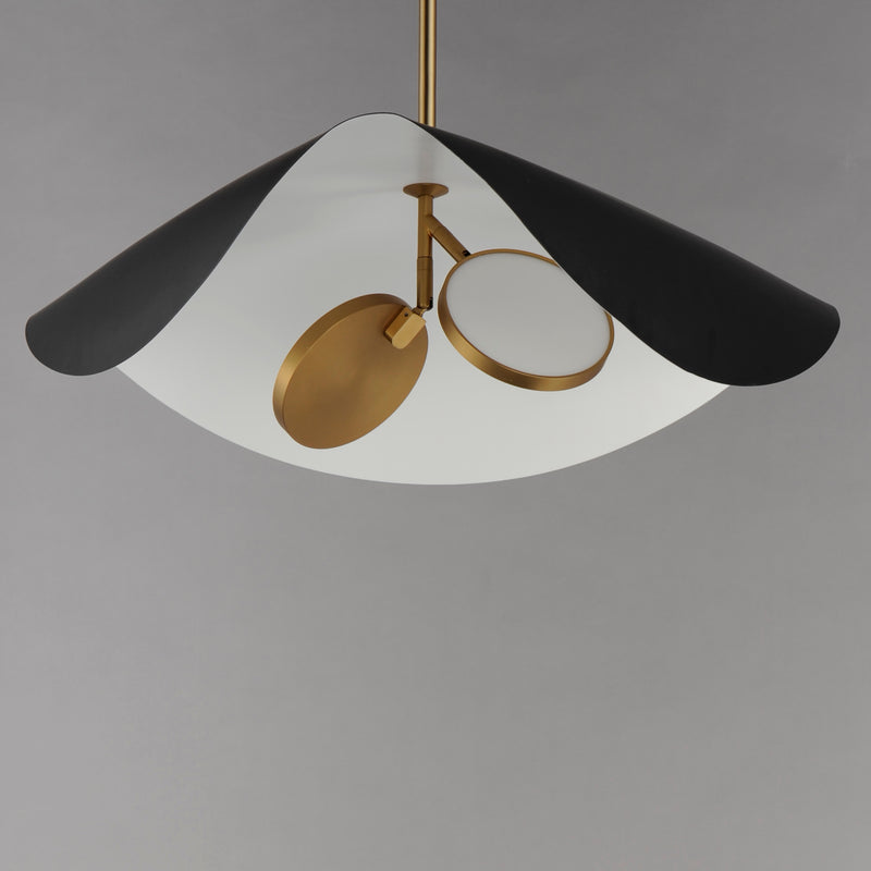 ET2 E24966-WTBKGLD Carmen 24" LED Pendant | Black / Gold