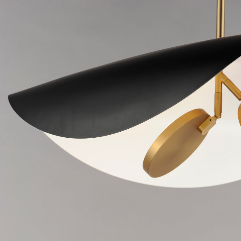 ET2 E24966-WTBKGLD Carmen 24" LED Pendant | Black / Gold
