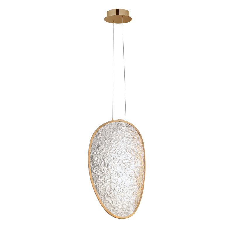 ET2 E24972-BCN Moonscapes Single LED Pendant | Brushed Champagne