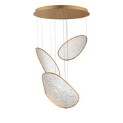 ET2 E24974-BCN Moonscapes 3 Light LED Pendant | Brushed Champagne