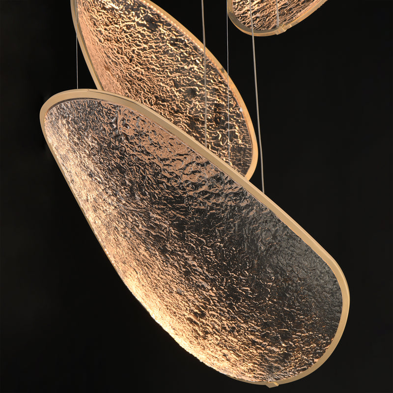 ET2 E24974-BCN Moonscapes 3 Light LED Pendant | Brushed Champagne