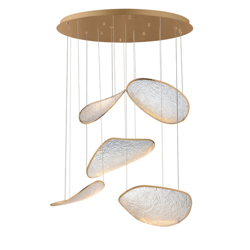 ET2 E24975-BCN Moonscapes 5 Light LED Pendant | Brushed Champagne