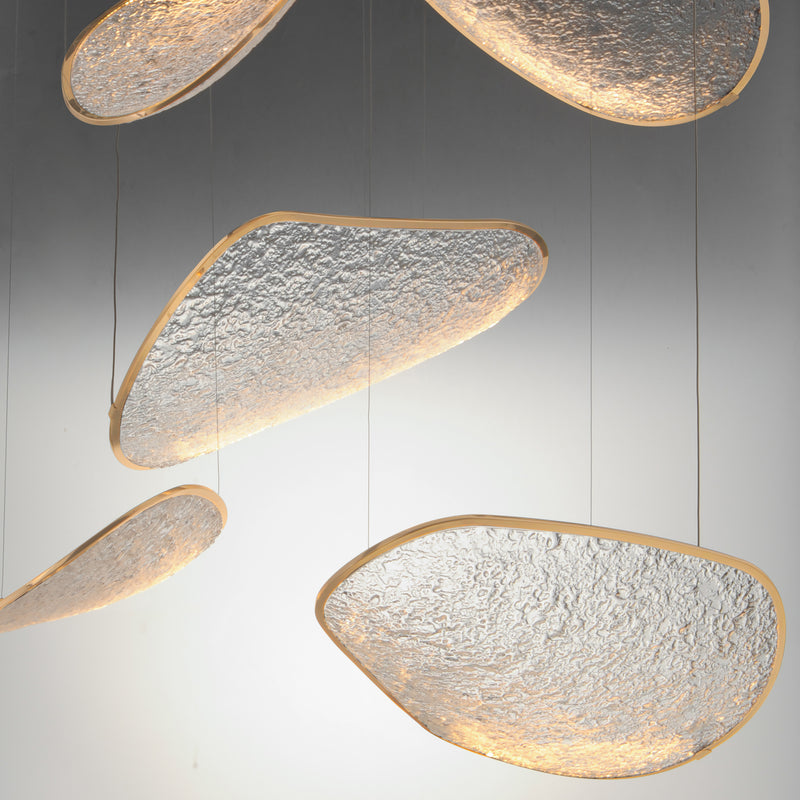 ET2 E24975-BCN Moonscapes 5 Light LED Pendant | Brushed Champagne