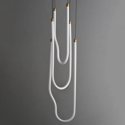 ET2 E24983-NAB Soleil 3 Light LED Pendant | Natural Aged Brass