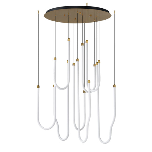 ET2 E24988-NAB Soleil 8 Light LED Pendant | Natural Aged Brass