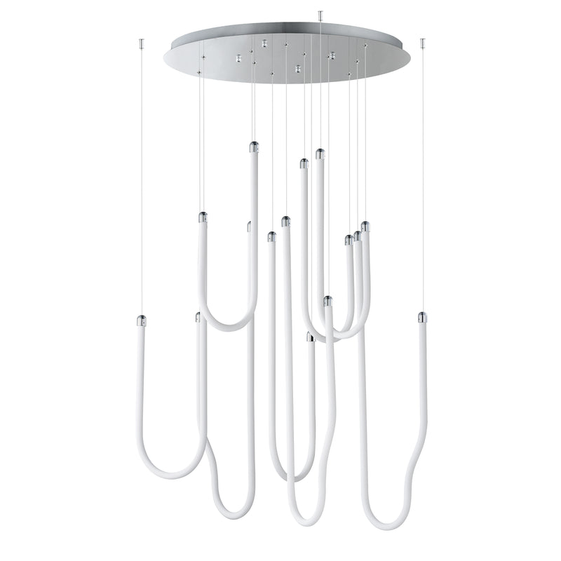 ET2 E24988-PC Soleil 8 Light LED Pendant | Polished Chrome