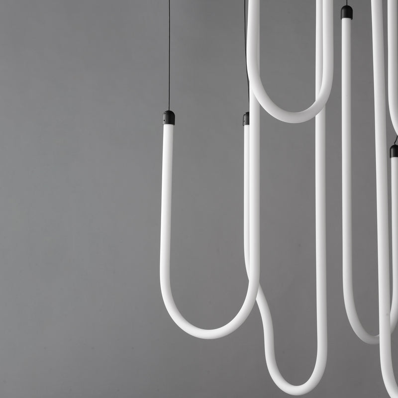 ET2 E24988-BK Soleil 8 Light LED Pendant | Black