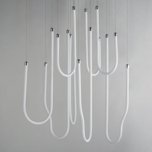 ET2 E24988-PC Soleil 8 Light LED Pendant | Polished Chrome