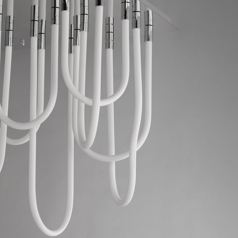 ET2 E24989-PC Soleil 14 Light LED SQ Flush Mount | Polished Chrome