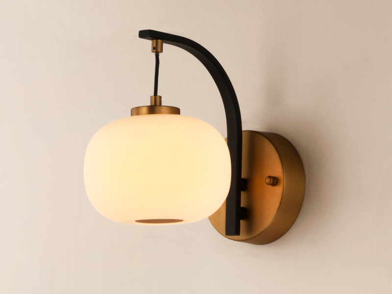 ET2 E25062-92BKGLD Soji LED Wall Sconce | Black / Gold