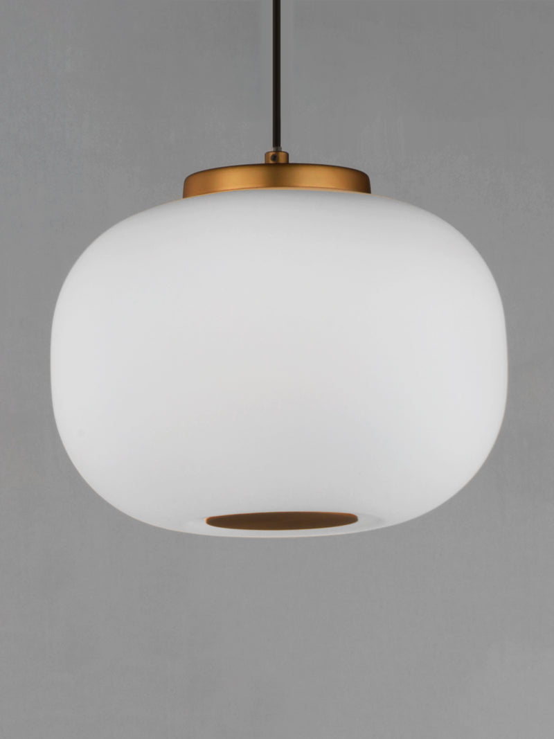 ET2 E25065-92BKGLD Soji 2 Light LED Pendant | Black / Gold