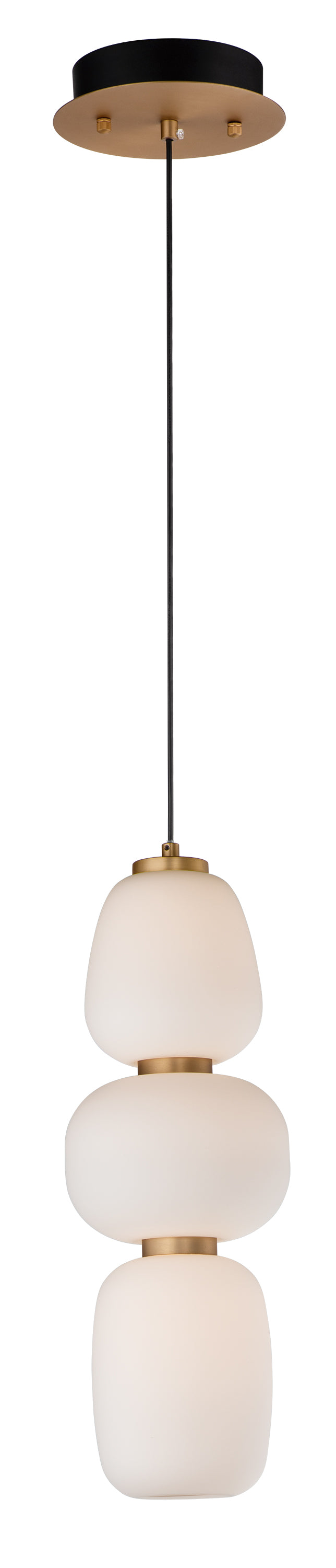 ET2 E25067-92BKGLD Soji 18" LED Pendant | Black / Gold
