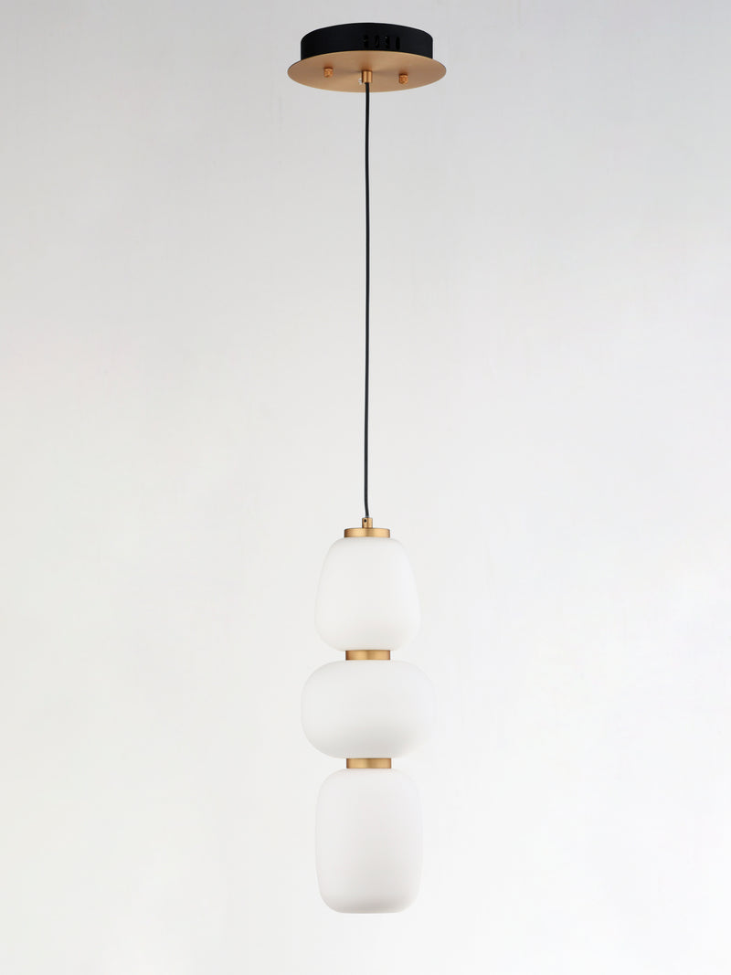 ET2 E25067-92BKGLD Soji 18" LED Pendant | Black / Gold
