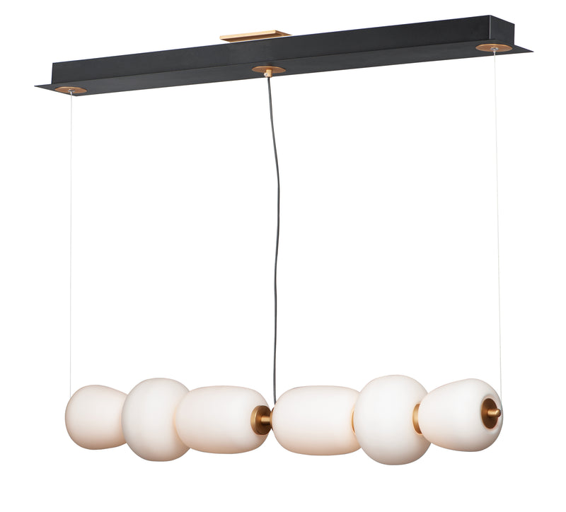 ET2 E25068-92BKGLD Soji 40" LED Linear Pendant | Black / Gold