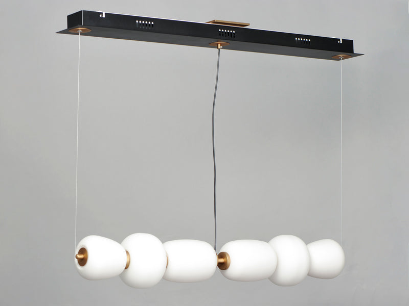 ET2 E25068-92BKGLD Soji 40" LED Linear Pendant | Black / Gold