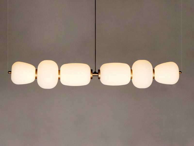 ET2 E25068-92BKGLD Soji 40" LED Linear Pendant | Black / Gold