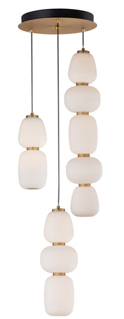 ET2 E25069-92BKGLD Soji 3 Light LED Pendant | Black / Gold