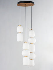 ET2 E25069-92BKGLD Soji 3 Light LED Pendant | Black / Gold