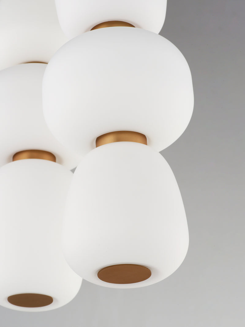 ET2 E25069-92BKGLD Soji 3 Light LED Pendant | Black / Gold