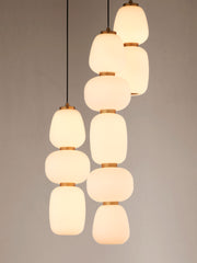 ET2 E25069-92BKGLD Soji 3 Light LED Pendant | Black / Gold