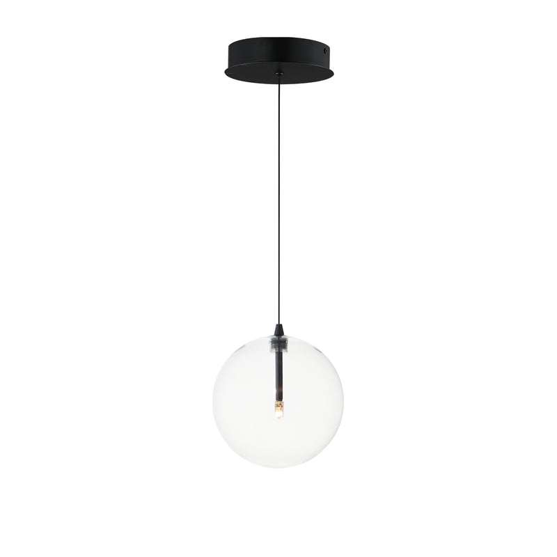 ET2 E25071-18BK Global 1 Light LED Pendant | Black