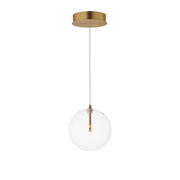 ET2 E25071-18NAB Global 1 Light LED Pendant | Natural Aged Brass