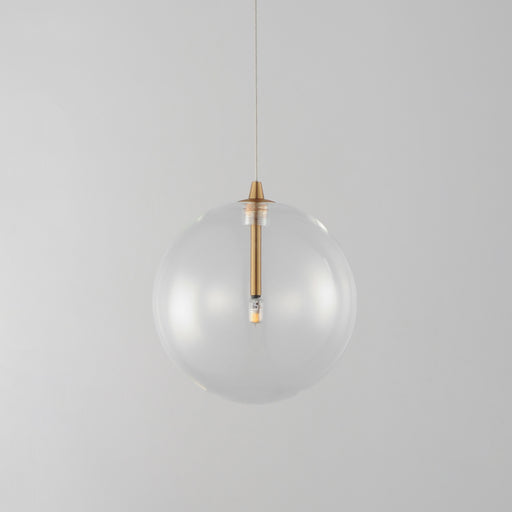 ET2 E25071-18NAB Global 1 Light LED Pendant | Natural Aged Brass