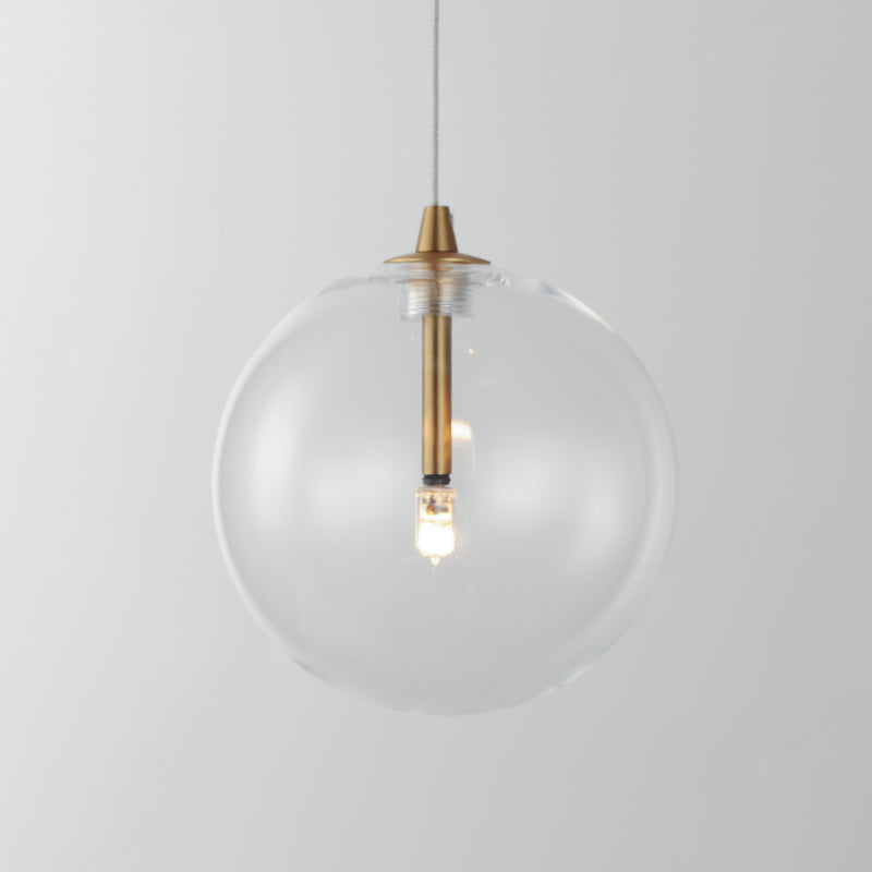 ET2 E25071-18NAB Global 1 Light LED Pendant | Natural Aged Brass