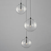 ET2 E25073-18BK Global 3 Light LED Pendant | Black