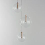 ET2 E25073-18NAB Global 3 Light LED Pendant | Natural Aged Brass
