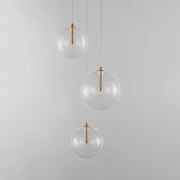 ET2 E25073-18NAB Global 3 Light LED Pendant | Natural Aged Brass