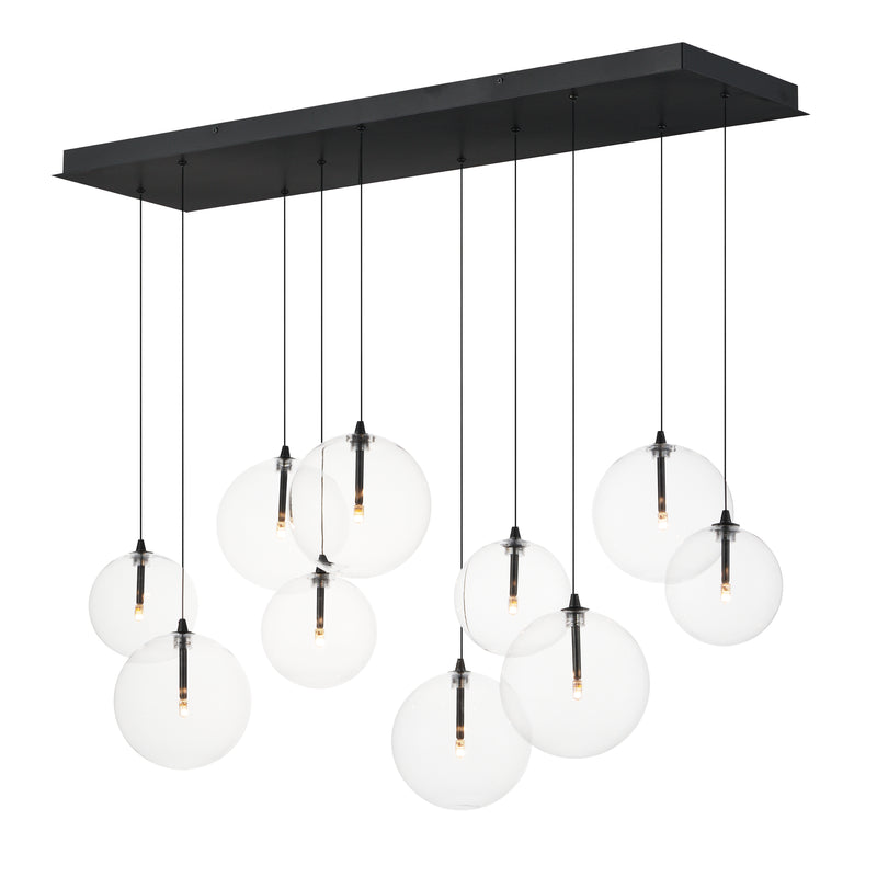 ET2 E25079-18BK Global 10 Light LED Pendant | Black
