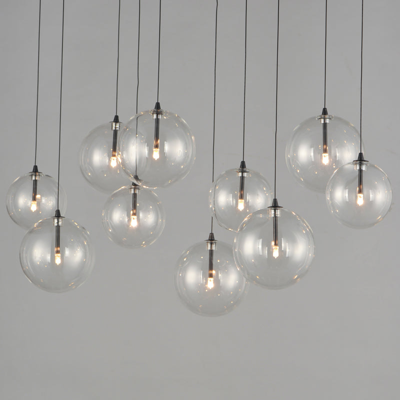 ET2 E25079-18BK Global 10 Light LED Pendant | Black