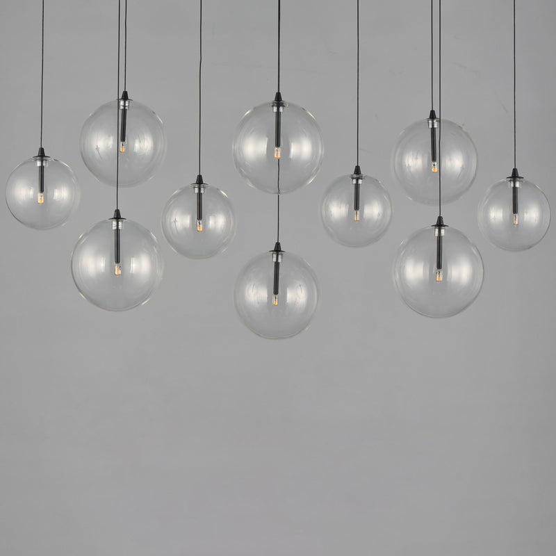ET2 E25079-18BK Global 10 Light LED Pendant | Black