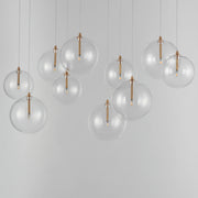 ET2 E25079-18NAB Global 10 Light LED Pendant | Natural Aged Brass