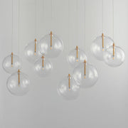 ET2 E25079-18NAB Global 10 Light LED Pendant | Natural Aged Brass