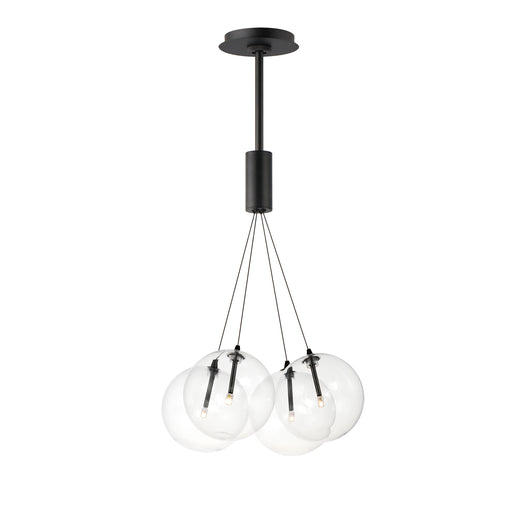 ET2 E25084-18BK Burst 4 Light LED Pendant Clear | Black