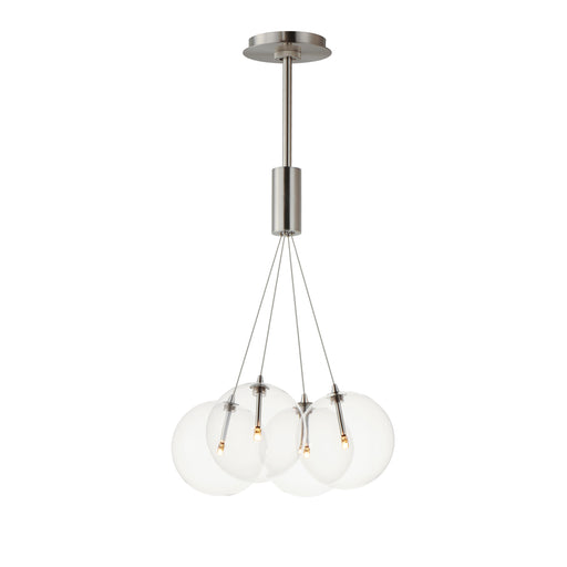 ET2 E25084-18SN Burst 4 Light LED Pendant Clear | Satin Nickel