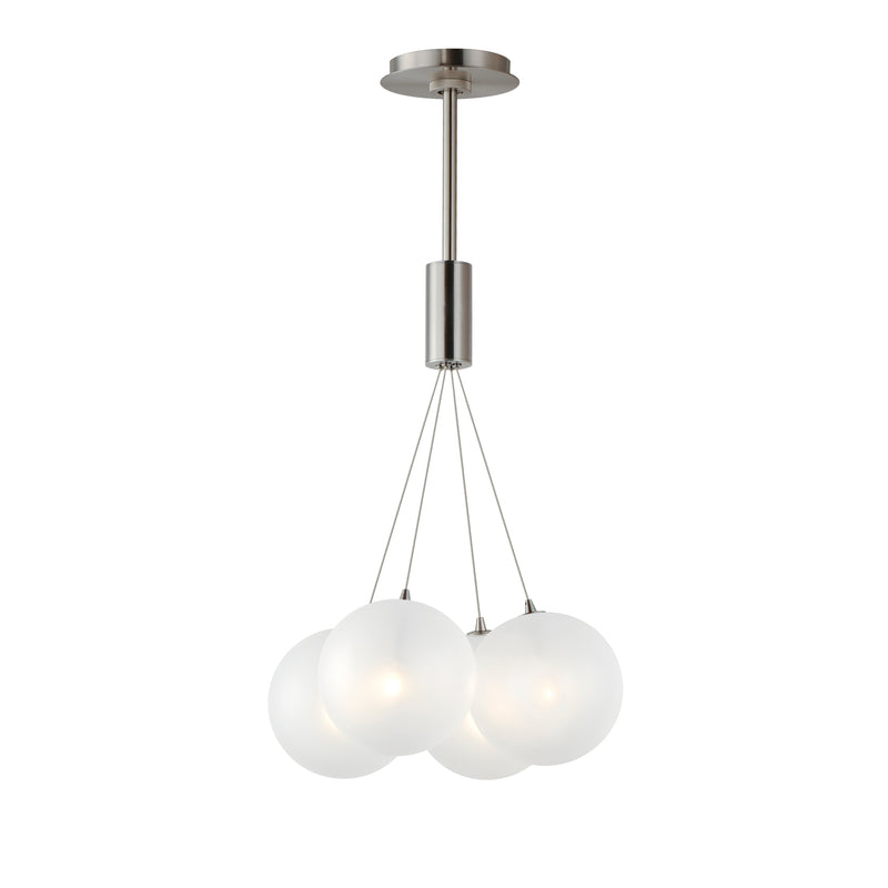ET2 E25084-54SN Burst 4 Light LED Pendant Frost | Satin Nickel