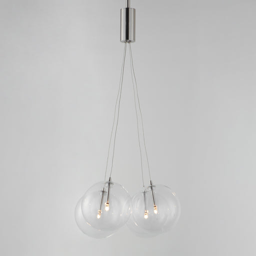 ET2 E25084-18SN Burst 4 Light LED Pendant Clear | Satin Nickel