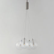 ET2 E25084-18SN Burst 4 Light LED Pendant Clear | Satin Nickel