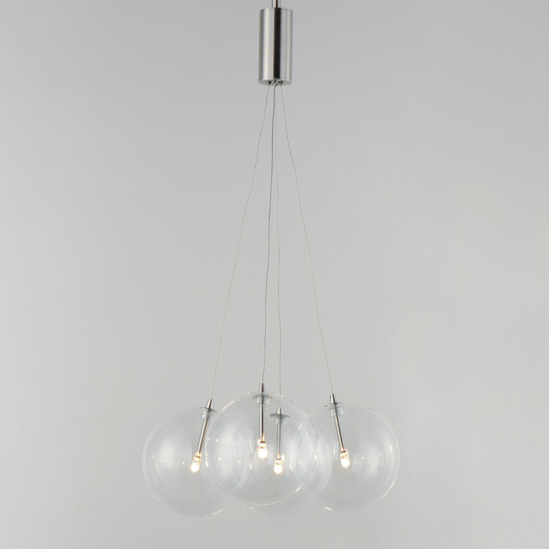 ET2 E25084-18SN Burst 4 Light LED Pendant Clear | Satin Nickel