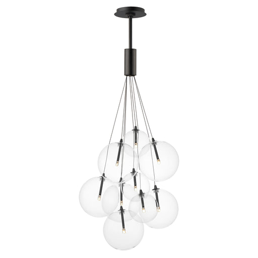 ET2 E25087-18BK Burst 9 Light LED Pendant Clear | Black