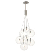 ET2 E25087-18SN Burst 9 Light LED Pendant Clear | Satin Nickel