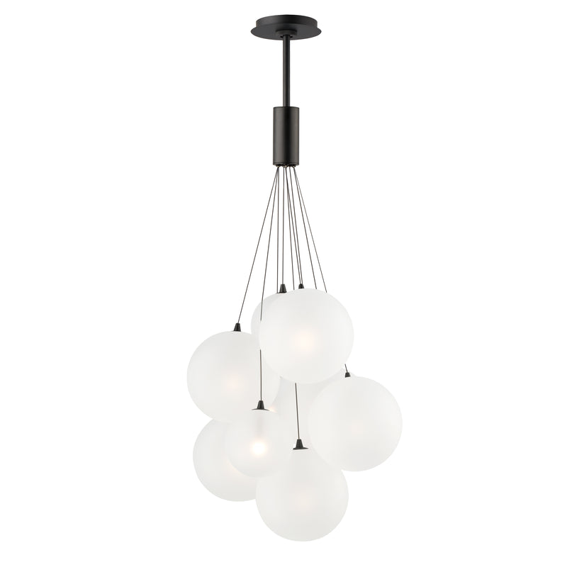 ET2 E25087-54BK Burst 9 Light LED Pendant Frost | Satin Nickel
