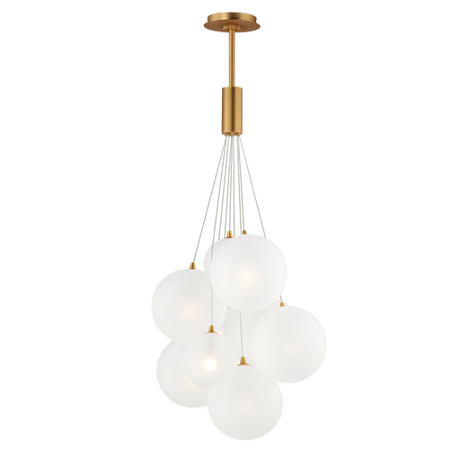 ET2 E25087-54GLD Burst 9 Light LED Pendant Frost | Satin Nickel
