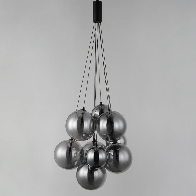 ET2 E25087-142BK Burst 9 Light LED Pendant Smoke | Black