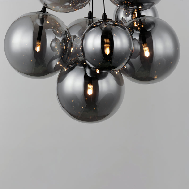 ET2 E25087-142BK Burst 9 Light LED Pendant Smoke | Black